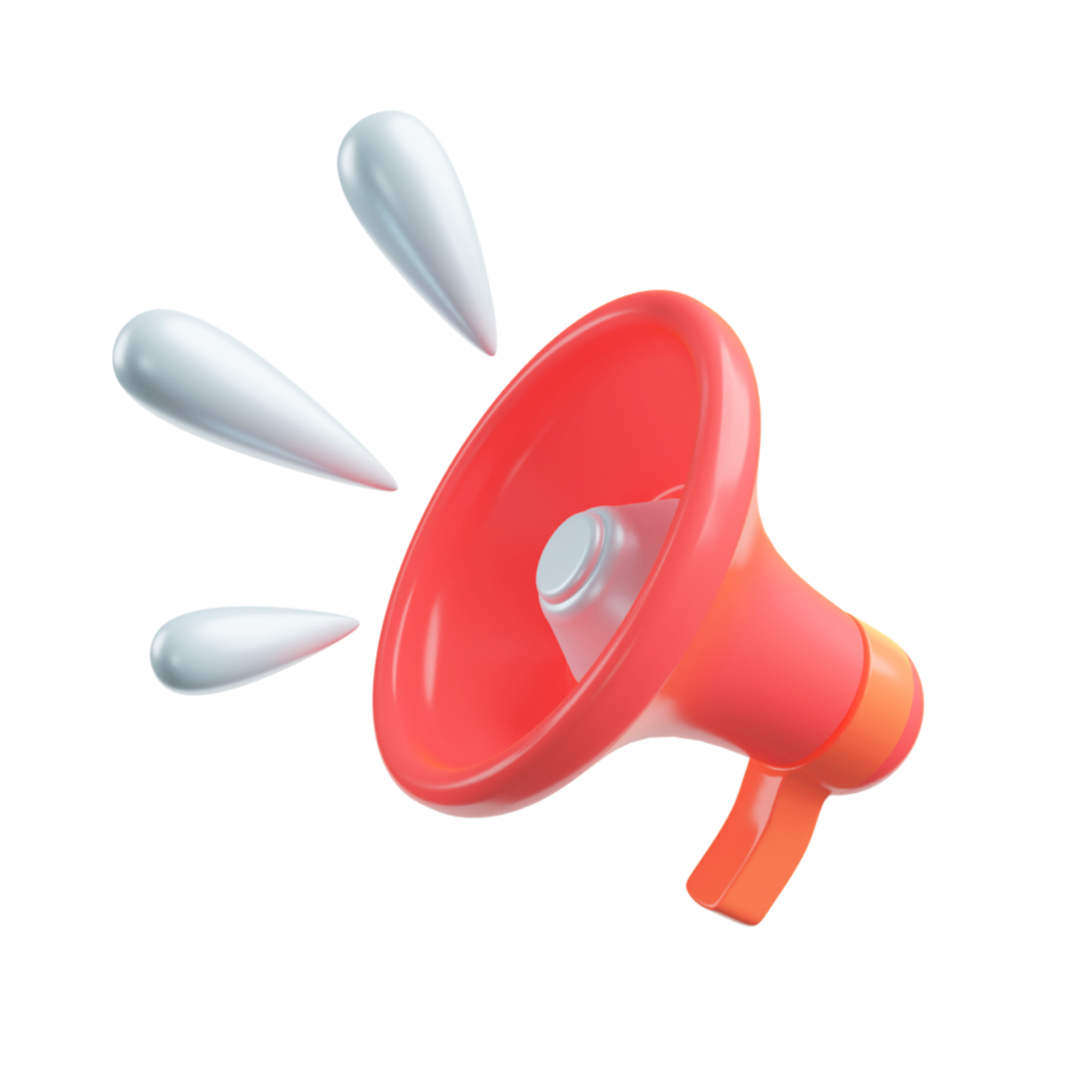 3D megaphone icon