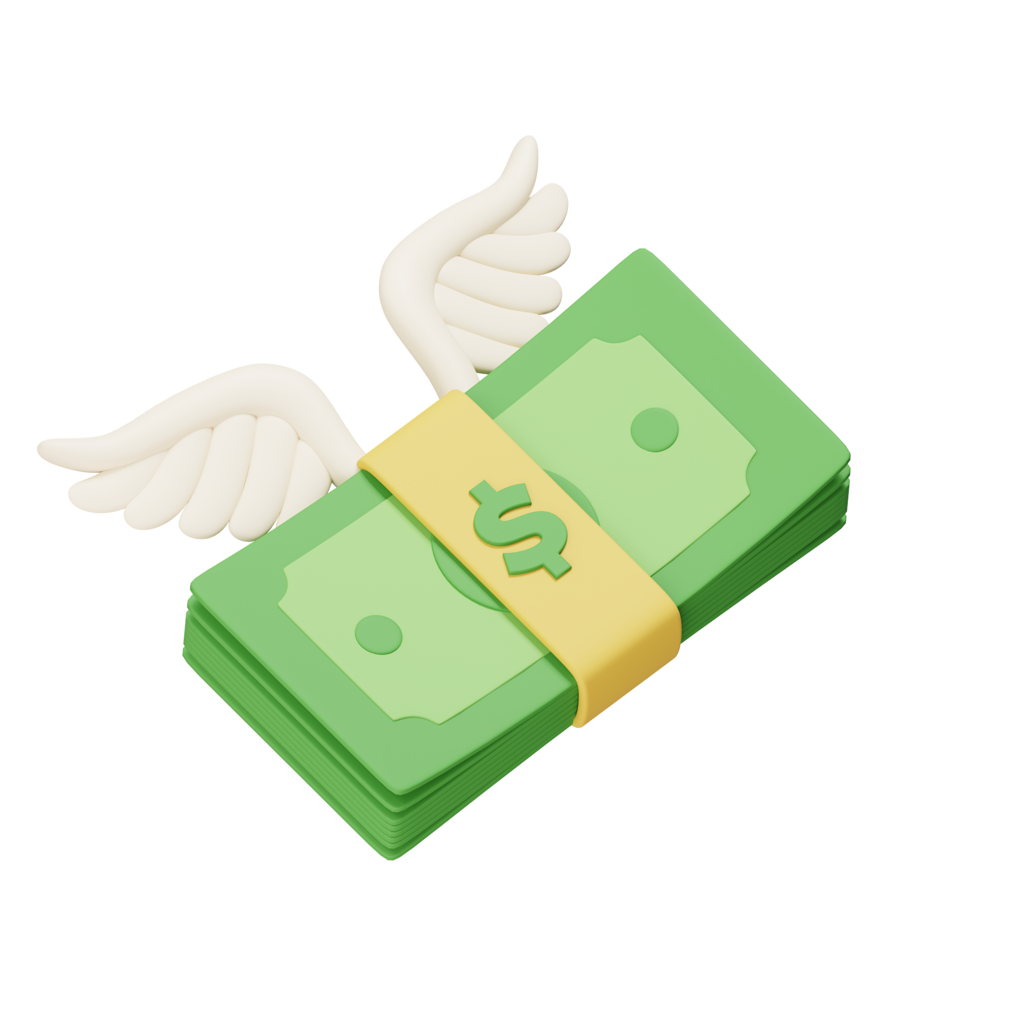 Flying money decoration